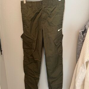 Girls Nike Khaki Green Joggers
